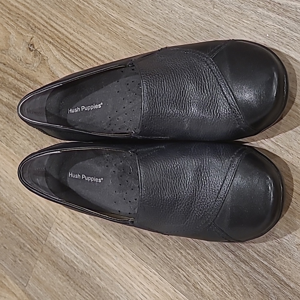 Hush Puppies Black Work Shoe 10
